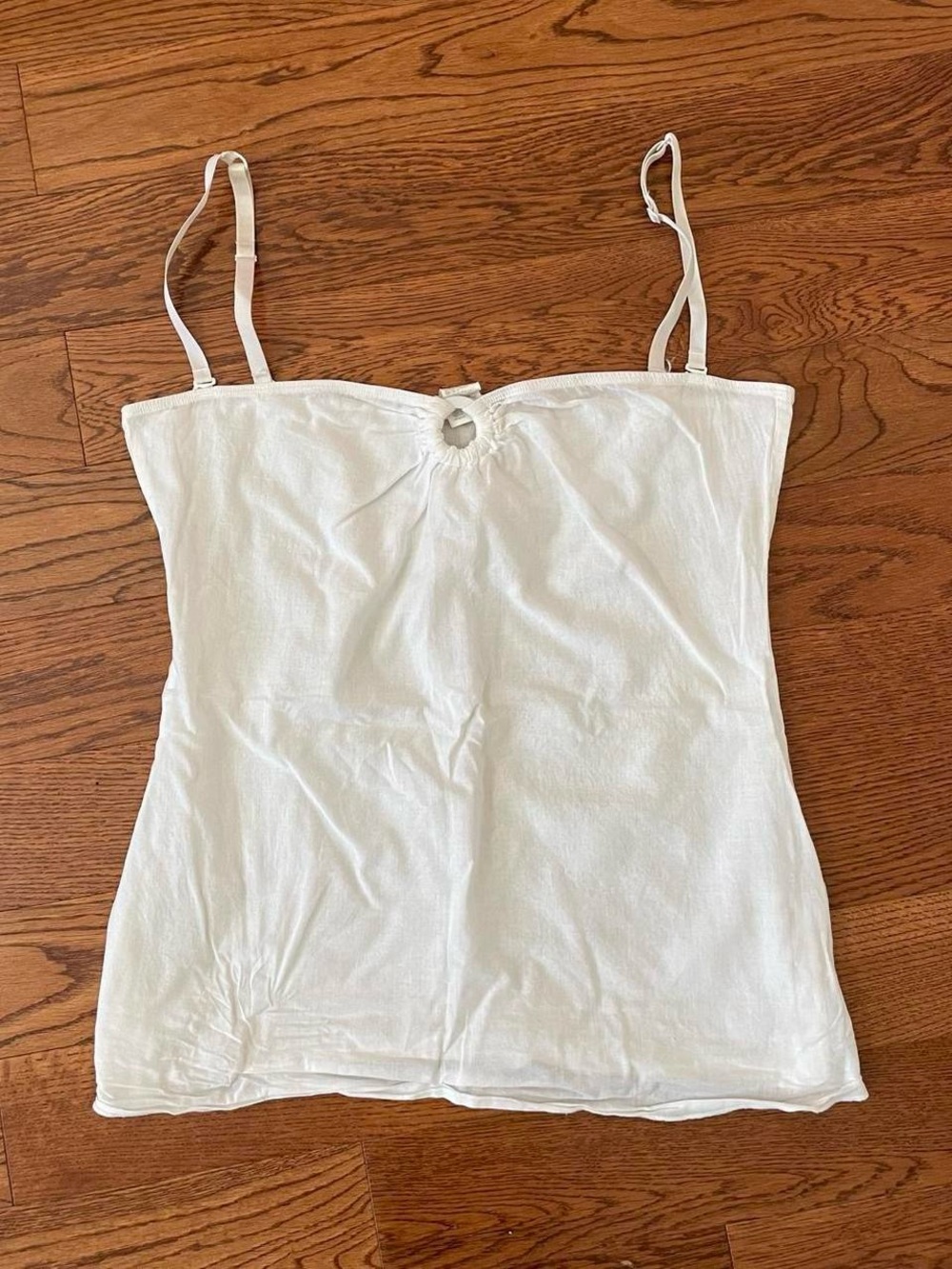 Vintage Y2K white coastal summer top by Tezenis